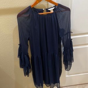 Nice navy blue chiffon dress